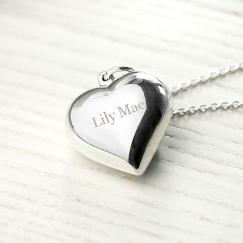 Personalised Sterling Silver Heart Necklace, 7 of 10