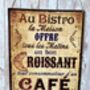 33cm French Bistro Café Sign Metal Wall Plaque, thumbnail 4 of 7