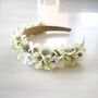 Green And White Silk Flower Crown, thumbnail 3 of 4