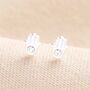 Sterling Silver Hamsa Hand Studs, thumbnail 1 of 2