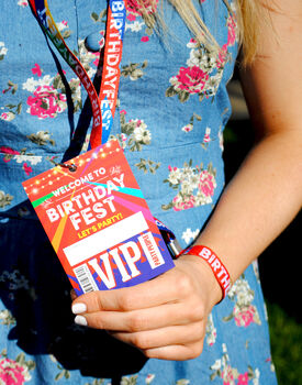 Birthdayfest Festival Theme Birthday Party Vip Lanyards, 11 of 12