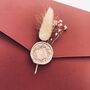 Burgundy And Blush Pink Bunny Tails Wedding Invitations, thumbnail 5 of 7