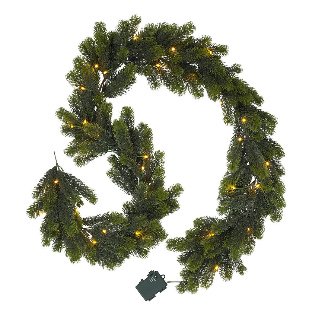 Pre Lit Outdoor Christmas Garland By Lights4fun