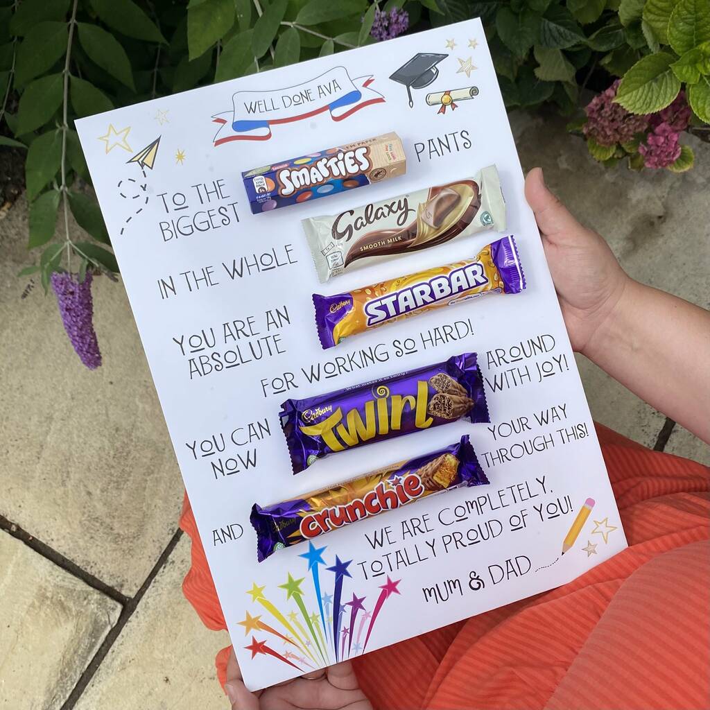 Personalised Exam Results Graduation Chocolate Board, 1 of 7