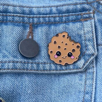 Cookie Enamel Pin – Cute Chocolate Chip, 2 of 6