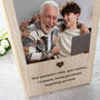 Personalised Memorial Bold Text Wood Photo Tea Light Holder 10cm, thumbnail 3 of 5