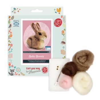 Baby Bunny Needle Felting Craft Kit, 7 of 10