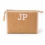 Personalised Canvas Jute Clutch Pouch Makeup Bag, thumbnail 2 of 6
