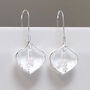 Sterling Silver Peace Lily Drop Earrings, thumbnail 1 of 5