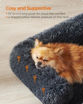 Dog Sofa Bed Calming Bed Pet Plushy Cover, 4 of 7