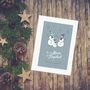 'To My Mum And Stepdad' Christmas Card Snowmen, thumbnail 1 of 7