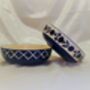 Livie Blue Pottery Salad Bowls, thumbnail 1 of 3