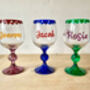 Personalised Hand Painted Crystal Wine Glass, thumbnail 2 of 2