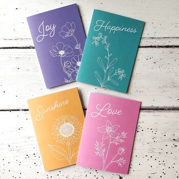 Set Of Four Square Floral Coasters, 6 of 10