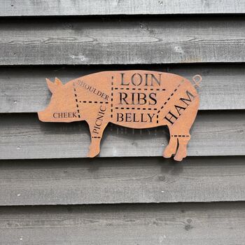 Home Kitchen Or Garden Sign Pig Decoration Ornament BBQ Bar, 6 of 8
