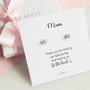 Thank You Mum Tie The Knot Earring Gift Box, thumbnail 1 of 5