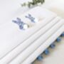 Blue Floral Applique Bunnies Blackout Roman Blind, thumbnail 1 of 3