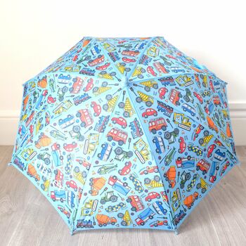 Personalised Blue 'Vehicle' Umbrella, 4 of 4