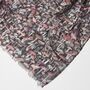 Magical Mushroom Black Lightweight Scarf, thumbnail 4 of 5