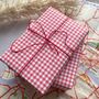 Red Gingham Paper Fibre Wrapping/Patterned Paper Sheet, thumbnail 3 of 10