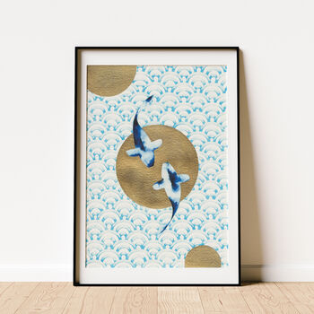 'All About Balance' Gold Leaf Watercolour Print, 5 of 9