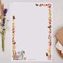 A4 Letter Writing Paper With Floral Poppy And Swan, thumbnail 1 of 4