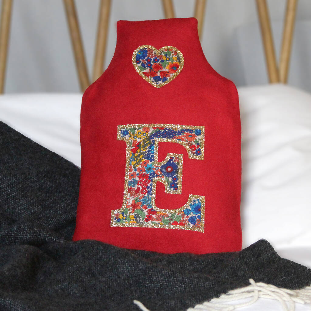 Liberty Initial Hot Water Bottle Cover, 1 of 7