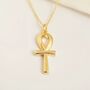 Gold Plated Egyptian Ankh Necklace, thumbnail 1 of 4
