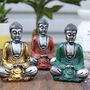 6x Silver Mini Buddha Assorted Colours, thumbnail 3 of 6