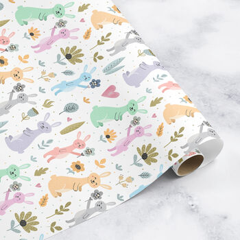 Mothers Day Wrapping Paper Roll Rabbit And Baby, 3 of 3