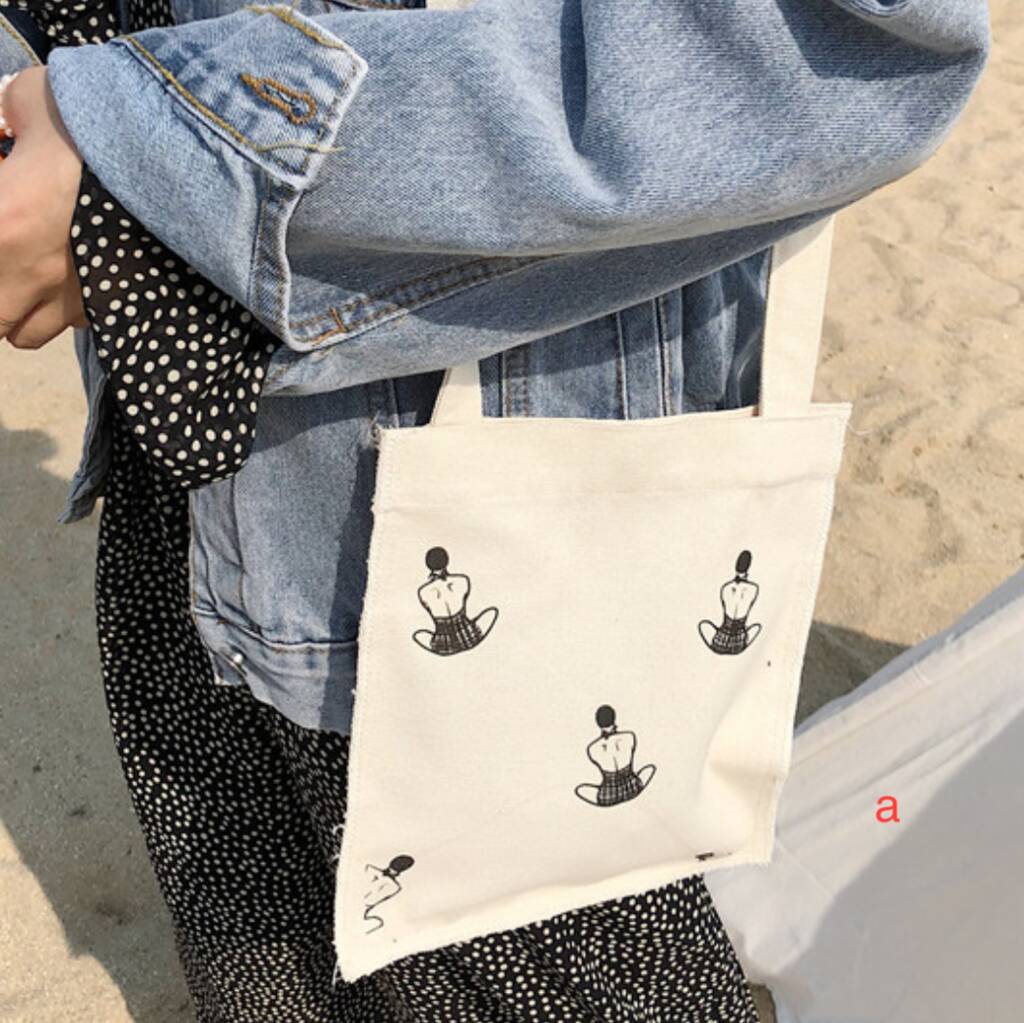 Long Strap Canvas Beach Small Bag, 1 of 6