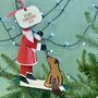 Personalised Sup Paddleboard Santa Bauble, thumbnail 1 of 3