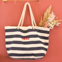 Personalised Embroidery Stripy Beach Bag With Initials, thumbnail 3 of 5