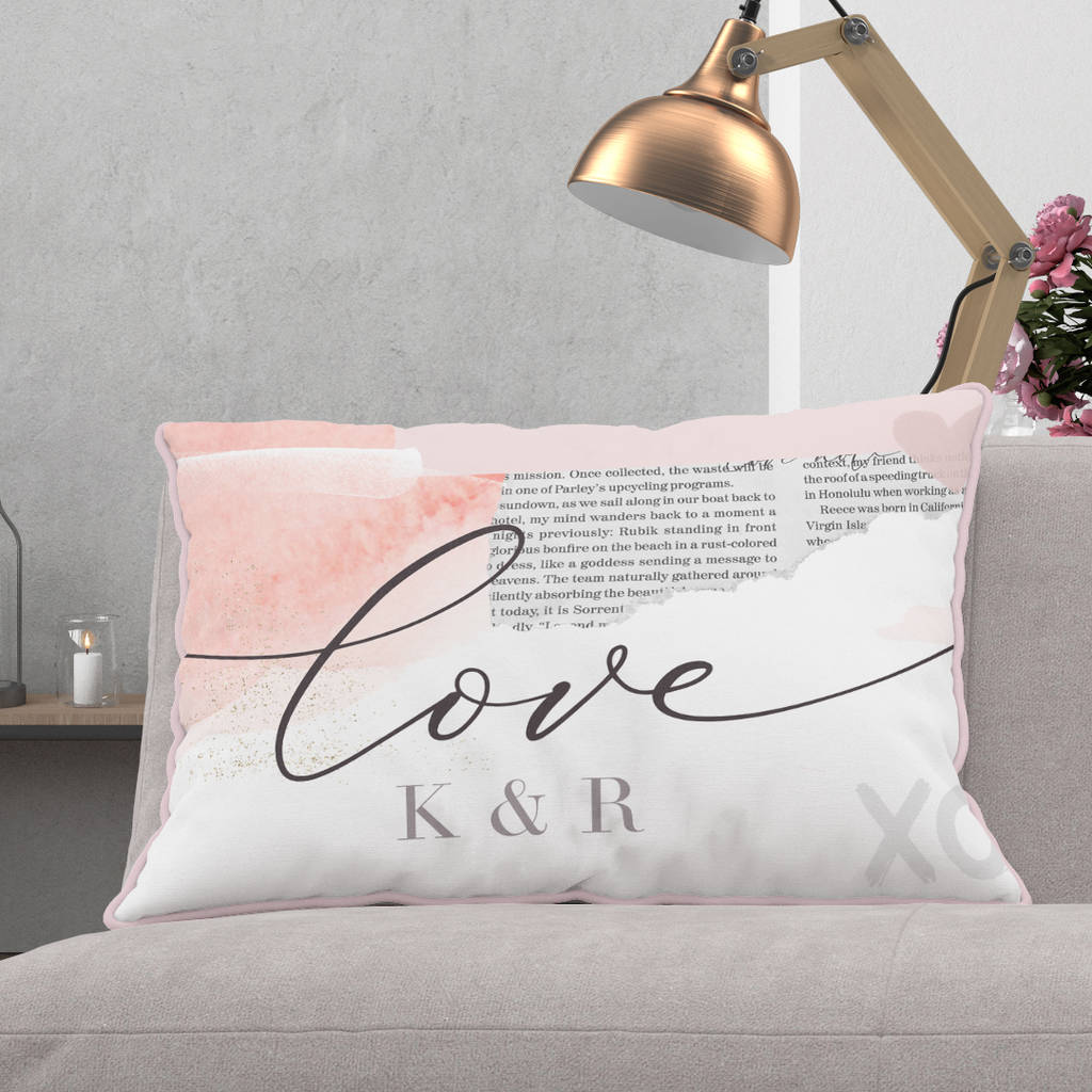 Personalised Valentines Gift Cushion 'Collage' By Peach Tea Studio ...