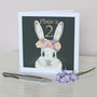 Bunny With Flower Crown Birthday Age Card, thumbnail 3 of 4