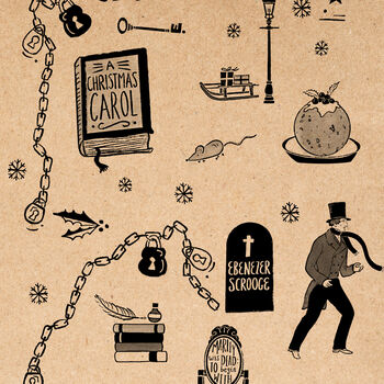 A Christmas Carol Luxury Kraft Wrapping Paper, 5 of 5