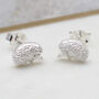 18ct Gold Plated Or Silver Baby Hedgehog Stud Earrings, thumbnail 4 of 8