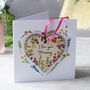Happy Mother's Day Personalised Card And Wooden Heart, thumbnail 1 of 6