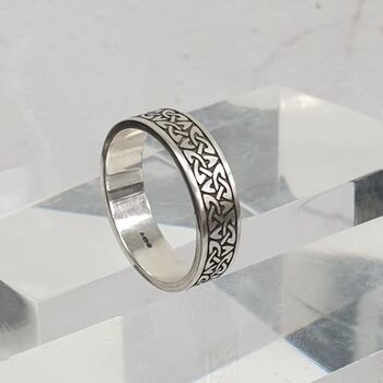 Personalised Celtic Sterling Silver Ring, 3 of 10
