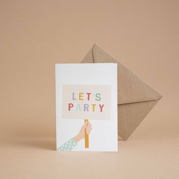 'Let's Party' Children's Birthday Card, 2 of 3