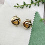 Gold Plated Stud Earrings, thumbnail 3 of 5