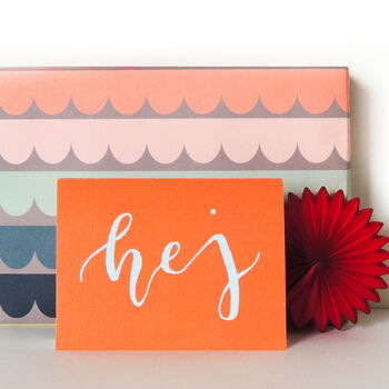 Mini Hej Greetings Card, 4 of 5