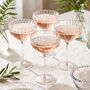 Scalloped Ribbed Champagne Saucers, thumbnail 1 of 8