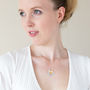 Eco Gold Silver Colour Aluminium Double Heart Necklace, thumbnail 2 of 3