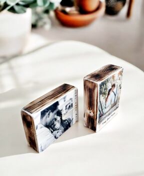 Wood Photo Block Personalised Photo Gift, 2 of 4