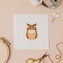 Owl Mini Counted Cross Stitch Kit, thumbnail 1 of 3