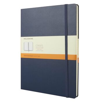 Personalised Moleskine Classic Notebook – Sapphire Blue Extra Large, 2 of 8