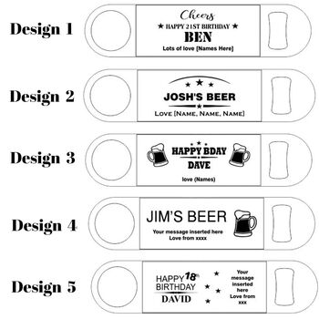 Personalised Wood Bottle Opener Gift For Dad And Family, 6 of 6