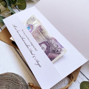 Personalised Money Envelope For Wedding Gift Pale Eucalyptus, 3 of 3