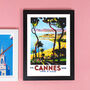Authentic Vintage Travel Advert For Cannes, thumbnail 2 of 8